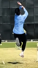 Left foot flexed in the impulse stride