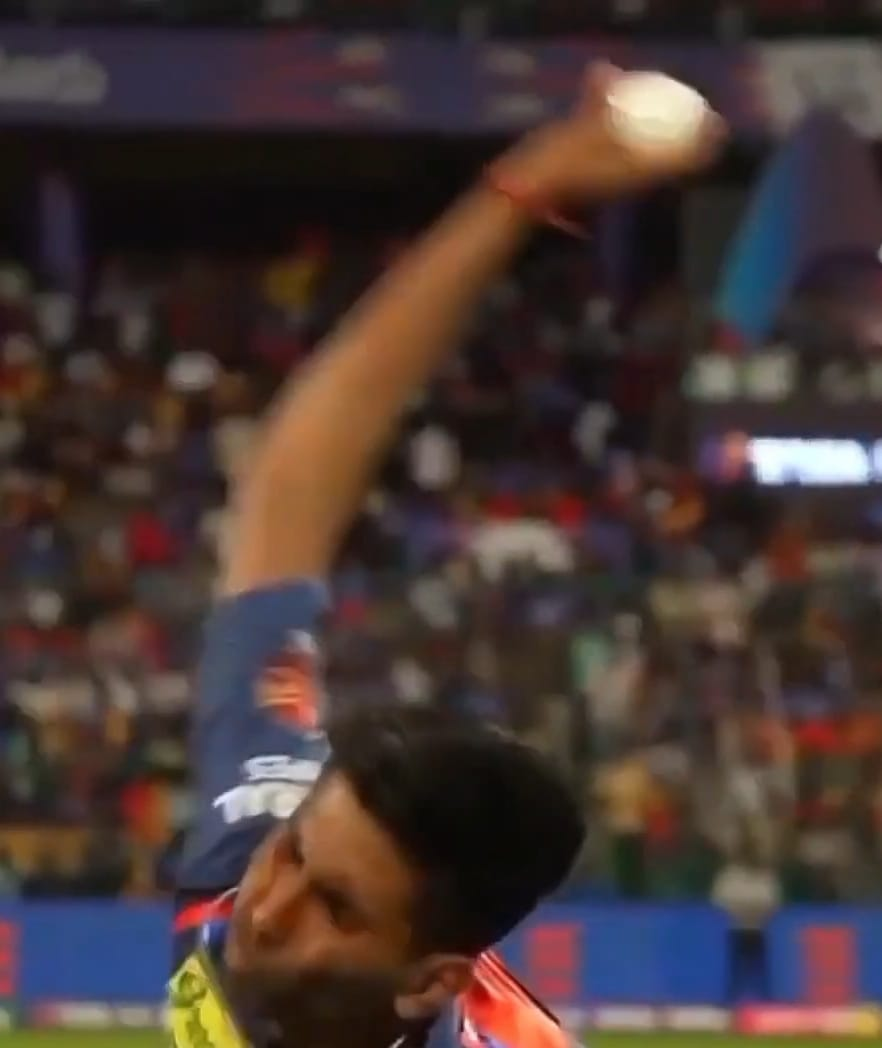 Hyperextension in Mayank Yadav’s bowling